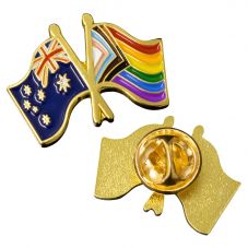 Australia & LGBTQ+ Progress Flag Lapel Pins