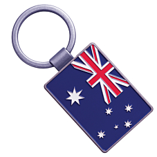 Australian Flag Metal Keyring