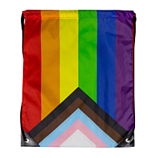 LGBTQ+ Pride Progress Flag Drawstring Backpack