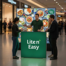 SEG Ligthbox Display Counter 1x1m